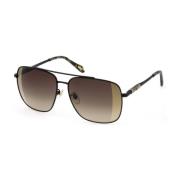 Zwarte Metalen Vierkante Lens Zonnebril Just Cavalli , Black , Unisex