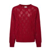 Rode Hedra Crew Neck Sweater Pepe Jeans , Red , Dames