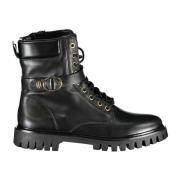 Zwarte Veterschoen met Zijrits Tommy Hilfiger , Black , Dames