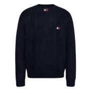 Blauwe Klassieke Gebreide Trui Tommy Hilfiger , Blue , Heren