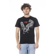 Logo Print Korte Mouw T-shirt Cavalli Class , Black , Heren