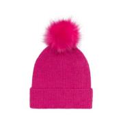 Pompom Beanie voor buitenleven Only , Pink , Dames