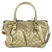 Pre-owned Leather totes Gucci Vintage , Yellow , Dames