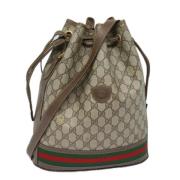 Pre-owned Leather gucci-bags Gucci Vintage , Beige , Dames