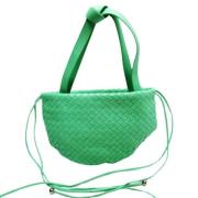 Pre-owned Leather shoulder-bags Bottega Veneta Vintage , Green , Dames