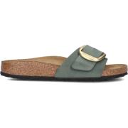 Groene Madrid Buckle Nub Slippers Birkenstock , Green , Dames