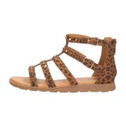 Meisjes Sandalen met Pantherprint Bullboxer , Brown , Dames