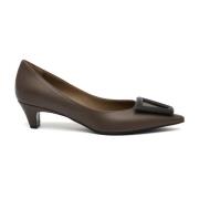 Grijze Leren Decolté Pumps Roberto Festa , Gray , Dames