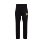 Geborstelde Fleece Joggers met Vxme Bear Print Iceberg , Black , Heren