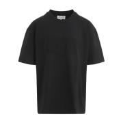 Gewassen Zwarte T-Shirt Maison Margiela , Black , Heren