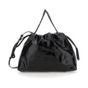 Kettinghandvat Tote Tas in Zwart Pinko , Black , Dames