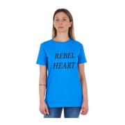 Bedrukt Voor- & Achterkant T-shirt Frankie Morello , Blue , Dames