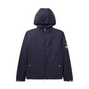 Wind Jackets Moncler , Blue , Heren