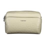 Beige Schoudertas met Ritssluiting Calvin Klein , Beige , Dames