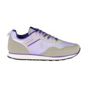 Paarse Lace Sneaker met Logo Print U.s. Polo Assn. , Purple , Dames