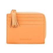 Leren Tassel Kaarthouder Coccinelle , Orange , Dames