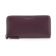 Aubergine Leren Portemonnee met Rits Gianni Chiarini , Purple , Dames