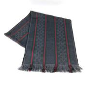 Pre-owned Wool scarves Gucci Vintage , Gray , Unisex