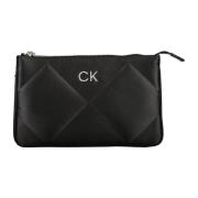 Zwarte Schoudertas met Ritssluiting Calvin Klein , Black , Dames