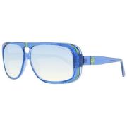 Blauwe Aviator Zonnebril Gespiegeld Verloop Guess , Blue , Unisex