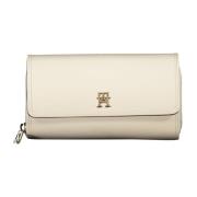 Damesportefeuille Wit Contrast Rits Sluiting Tommy Hilfiger , Beige , ...