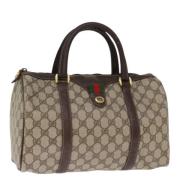 Pre-owned Leather gucci-bags Gucci Vintage , Beige , Dames