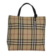 Pre-owned Canvas handbags Burberry Vintage , Beige , Dames