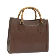 Pre-owned Leather gucci-bags Gucci Vintage , Brown , Dames