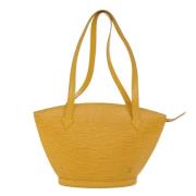 Pre-owned Leather handbags Louis Vuitton Vintage , Yellow , Dames