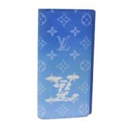 Pre-owned Canvas wallets Louis Vuitton Vintage , Blue , Dames