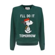 Snoopy Christmas Edition Jacquard Sweater MC2 Saint Barth , Green , He...