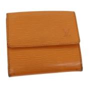 Pre-owned Leather wallets Louis Vuitton Vintage , Orange , Dames