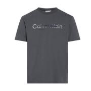 Heren Logo T-shirt Calvin Klein , Gray , Heren