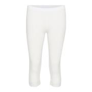 Sneeuwwitte Leggings met Kantafwerking Cream , White , Dames