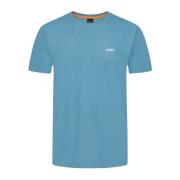 Mannen Koraal T-shirt Hugo Boss , Blue , Heren