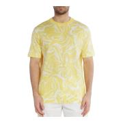 Ocean Blue Heren T-shirt Hugo Boss , Yellow , Heren