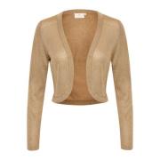 Vrouwelijke Glitter Bolero Jas Kaffe , Brown , Dames