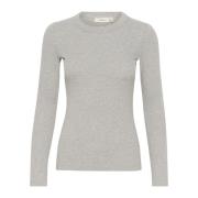 Melange T-shirt Lange Mouw Top InWear , Gray , Dames