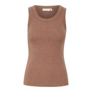 Bruin Puce Melange Tank Top InWear , Brown , Dames