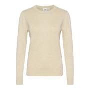 MilaSZ Pullover Gebreid Jojoba Melange Saint Tropez , Beige , Dames