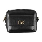 Zwarte Schoudertas met Ritssluiting Calvin Klein , Black , Dames