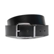 Heren Omkeerbare Leren Riem Calvin Klein , Black , Heren