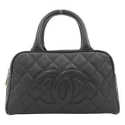 Pre-owned Leather chanel-bags Chanel Vintage , Black , Dames