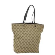 Pre-owned Canvas gucci-bags Gucci Vintage , Beige , Dames