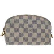 Pre-owned Canvas clutches Louis Vuitton Vintage , White , Dames