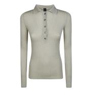 Gebreide Polo Shirt Pinko , Gray , Dames