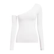 Modal Off Shoulder Longsleeve Top Calvin Klein , White , Dames