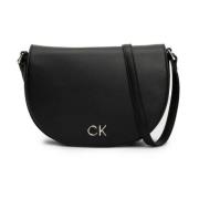 Dagelijkse Saddle Tas Kiezel Calvin Klein , Black , Dames