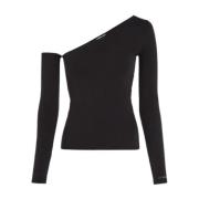 Off Shoulder Modal Top Calvin Klein , Black , Dames