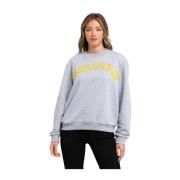 Casual Ronde Hals Oversized Sweatshirt Trussardi , Gray , Dames